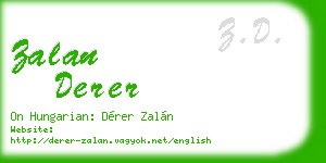 zalan derer business card